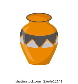 African Pot, African Symbols Illustration