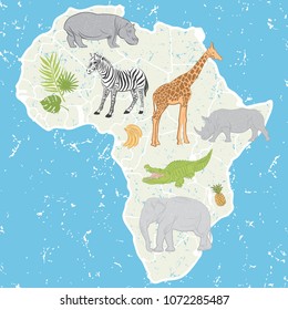 african print with animals