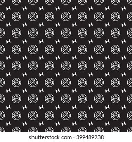 African print black reverse white