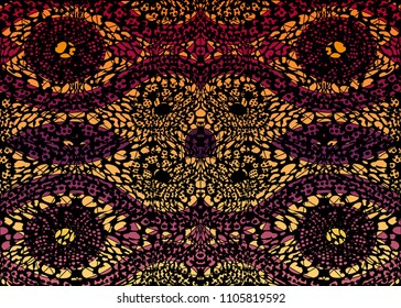 African Print fabric, Ethnic handmade ornament for your design, Ethnic and tribal motifs geometric elements. Vector texture, afro textile Ankara fashion style. Pareo wrap dress, batik style 