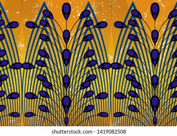 African Print fabric, Ethnic handmade ornament for your design, Ethnic and tribal motifs geometric elements. Vector seamless texture, afro textile Ankara fashion style. Pareo wrap dress, batik carpet 