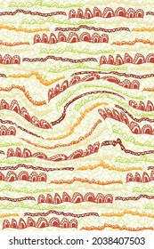 African Print fabric, Ethnic handmade ornament, Seamless tribal pattern motifs geometric elements. Vector texture, afro textile Ankara fashion style. Pareo wrap dress, carpet batik from Mali