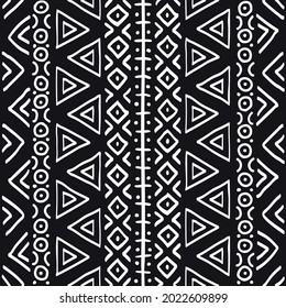 African Print Fabric. Vector Seamless Tribal Pattern. Traditional Ethnic Ornament for your Design Cloth, Carpet, Rug, Pareo, Wrap 