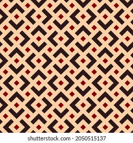 African Print Fabric. Vector Seamless Tribal Pattern. Traditional Ethnic Hand Drawn Ornament for your Design Cloth, Carpet, Rug, Pareo, Wrap 