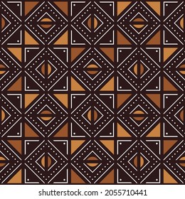 afrikanische Druckstoffe. Vektornahtloses Stammmuster. Traditionelle Ethnische Handgezeichnete Ornamente für Ihr Design, Teppich, Rug, Pareo, Wrap 