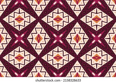 African print Fabrics Gemetric ethnic oriental Seamless pattern traditional Design for background,carpet,wallpaper,clothing,wrapping,batic,fabric,vector illustraion.embroidery style.