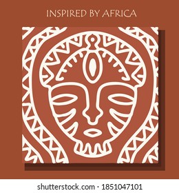 Afrikanischer Druck, Vektormuster auf traditionelle afrikanische Art. Ethnische Ornamente. Warme Braun. Trend-Illustration.