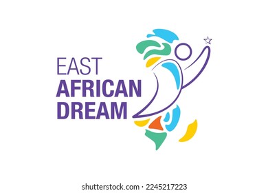 an African raising star logo