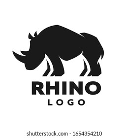 Rhino Stylization Logo Sign Emblem Pictogram Stock Vector (royalty Free 