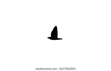 African rock pipit bird Silhouette Design  And Vector Illustration. 