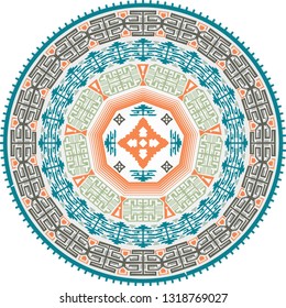 African Round Tribal Vintage Pattern