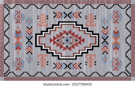 Padrão de tapete africano,Padrão de tapete tribal de design de tapete navajo,Nativo americano,design geometric.Rug de motivo para cobertor de padrão decor.Rug,geométrico de tapete tecido.Boho,decoração étnica asteca.