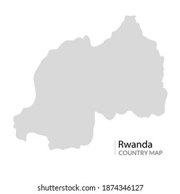 Mapa vectorial de Ruanda Africana. País ilustrativo de Kigali Ruanda