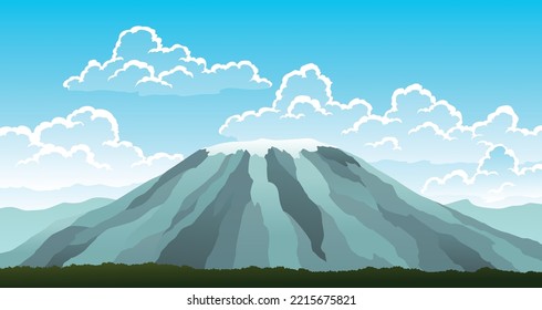 African safari flat vector banner concept. Beautiful nature landscape. Tropical tourism, exotic recreation poster. Wilderness africa, safari, noon in savannah illustration