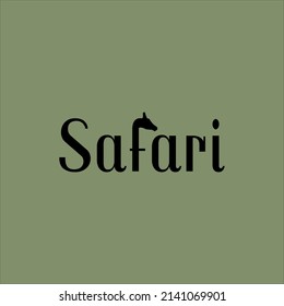 African safari retro label.Vector illustration.