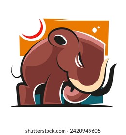 African Savannah at the Evening. African Nature, Meadow, Grassland. Vector illustration isolated, eps