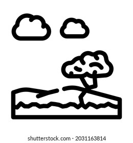 african savannah landscape line icon vector. african savannah landscape sign. isolated contour symbol black illustration