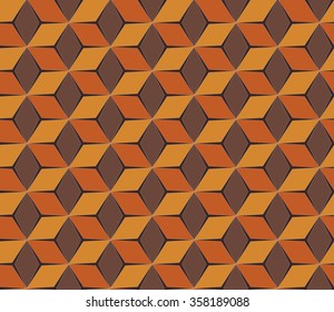African seamless pattern. Copper colors background.