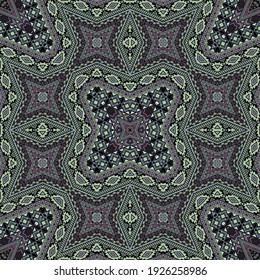 African seamless pattern graphic design. Boho geometric texture. Scarf print in ethnic style. Mosaic motifs in spanish style.
