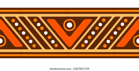 Patrón africano sin costuras. Impresión de sellos manuales. Textura folclórica étnica.