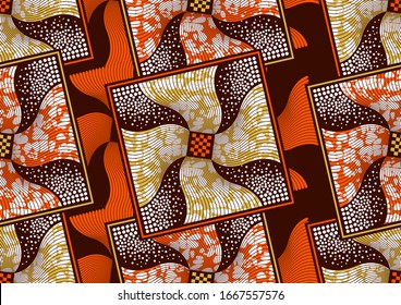 African seamless pattern. picture art and abstract background. vector illustration file.