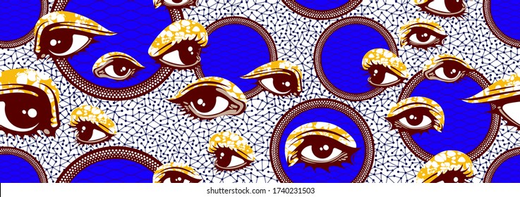 african seamless pattern, picture art and abstract background, vector illustration file.