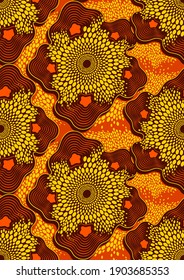 african seamless pattern, picture art and abstract background.