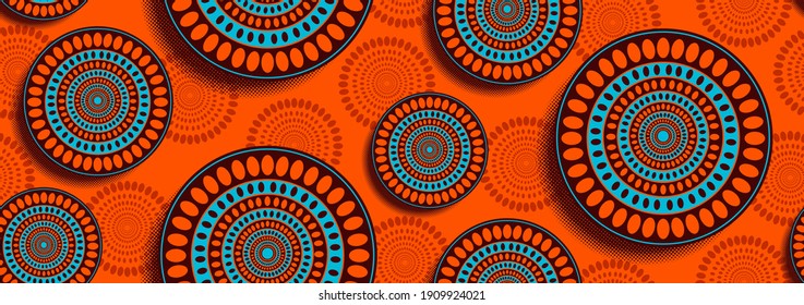 African Seamless Pattern, Picture Art And Abstract Background.