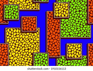 african seamless pattern, picture art and abstract background.
