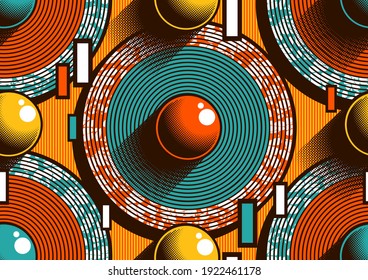 African Seamless Pattern, Picture Art And Abstract Background.