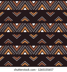 African seamless pattern. Traditional mud cloth, bogolan. Tribal fabric.