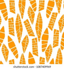 African seamless pattern. Tribal ornaments. White background. Hand drawn elements. Vector. 
