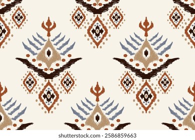 African seamless pattern,African floral seamless pattern,vector illustration,abstract background,Ikat floral pattern,Aztec style,design for texture,fabric,clothing,decoration,print,tile,fashion design