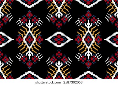 African seamless pattern,African floral seamless pattern,vector illustration,abstract background,Ikat floral pattern,Aztec style,design for texture,fabric,clothing,decoration,print,tile,fashion design