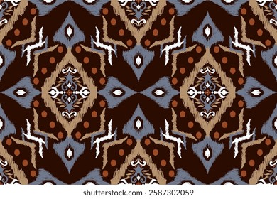 African seamless pattern,African floral seamless pattern,vector illustration,abstract background,Ikat floral pattern,Aztec style,design for texture,fabric,clothing,decoration,print,tile,fashion design