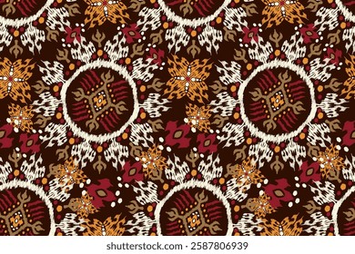 African seamless pattern,African floral seamless pattern,vector illustration,abstract background,Ikat floral pattern,Aztec style,design for texture,fabric,clothing,decoration,print,tile,fashion design