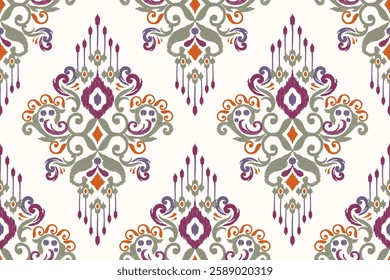 African seamless pattern,African floral seamless pattern,vector illustration,abstract background,Ikat floral pattern,Aztec style,design for texture,fabric,clothing,decoration,print,tile,fashion design