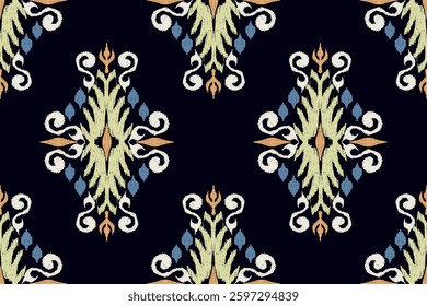 African seamless pattern,African floral seamless pattern,vector illustration,abstract background,Ikat floral pattern,Aztec style,design for texture,fabric,clothing,decoration,print,tile,fashion design