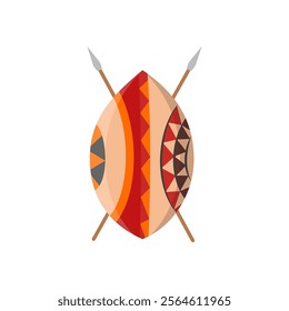 African Shield, African Symbols Illustration