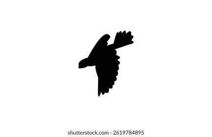 African silverbill bird Silhouette Design  And Vector Illustration. 