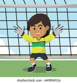 african soccer goal keeper
