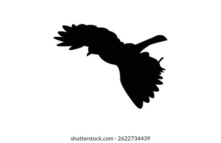 African stonechat bird Silhouette Design  And Vector Illustration. 