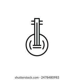 African string instrument icon. Simple African string instrument icon for social media, app, and web design. Vector illustration