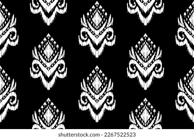 African style, Aztec Ikat paisley embroidery. Navajo geometric ethnic oriental seamless pattern traditional, Abstract vector, Chevron embroidery illustration,Design for printing business.