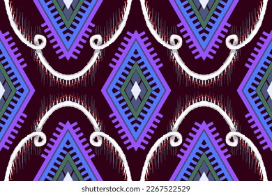 African style, Aztec Ikat paisley embroidery. Navajo geometric ethnic oriental seamless pattern traditional, Abstract vector, Chevron embroidery illustration,Design for printing business.