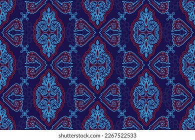African style, Aztec Ikat paisley embroidery. Navajo geometric ethnic oriental seamless pattern traditional, Abstract vector, Chevron embroidery illustration,Design for printing business.