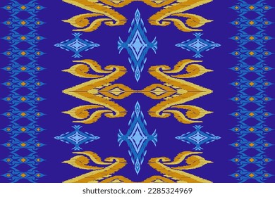 
African style, Aztec Ikat paisley embroidery. Navajo geometric ethnic oriental seamless pattern traditional, Abstract vector, Chevron embroidery illustration,Design for printing business.