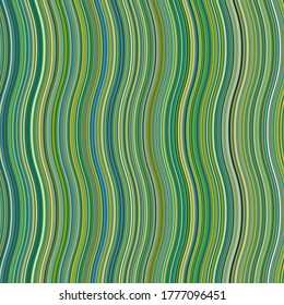 The African Style Green Fabric Patterns, Abstract Colorful Wave Texture