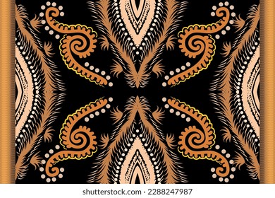 African style, paisley embroidery, Aztec Ikat paisley embroidery. Navajo geometric ethnic oriental seamless pattern traditional, Abstract vector, Chevron embroidery illustration,Design for printing.