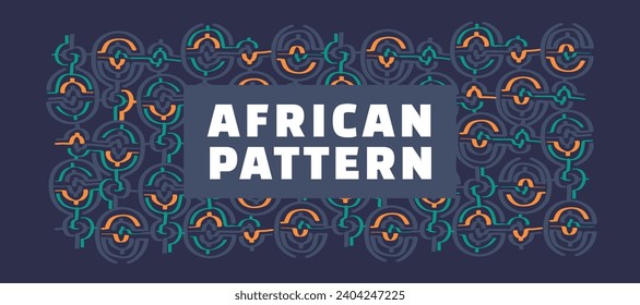 African style pattern background. Modern interpretation of traditional ethnic. Vector flat illustrationillustration